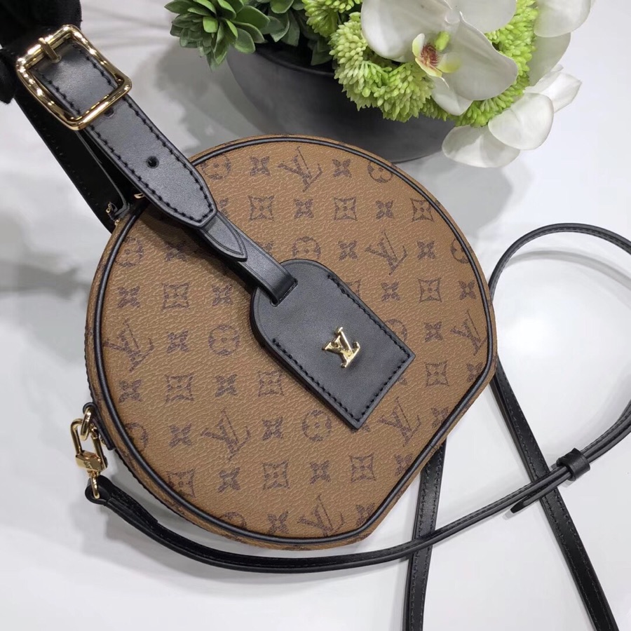 LV 老花圓形包黑標款 高仿 復古雙色拼接斜背包| 14 LV 老花圓形包黑標款 高仿 復古雙色拼接斜背包