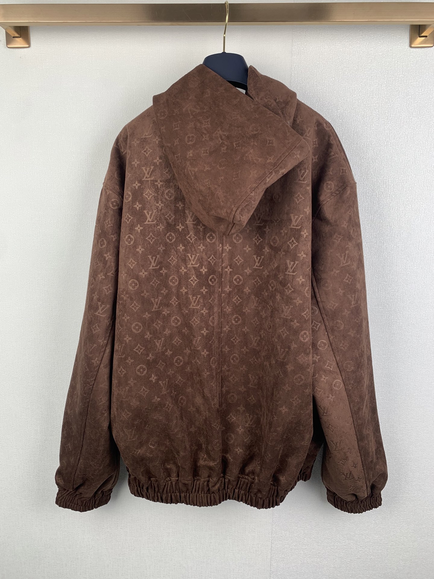 LV A貨男士麂皮老花外套咖啡棕色系防風設計百搭款| 13 LV A貨男士麂皮老花外套咖啡棕色系防風設計百搭款