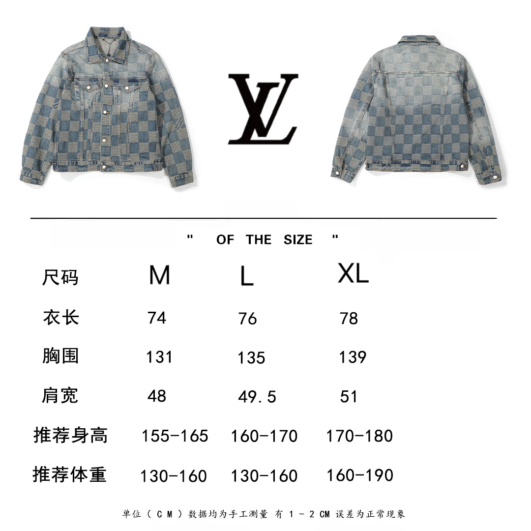 LV高仿男士拼接丹寧外套棋盤格設計水洗藍調復古潮流| 14 LV高仿男士拼接丹寧外套棋盤格設計水洗藍調復古潮流
