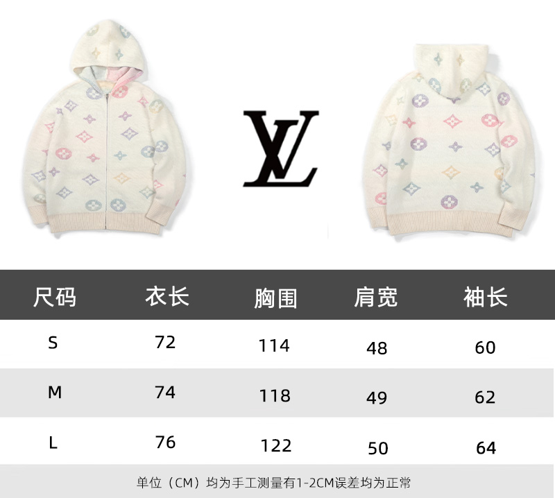 LV原單馬卡龍毛呢連帽外套 粉彩滿版老花 可愛夢幻款| 15 LV原單馬卡龍毛呢連帽外套 粉彩滿版老花 可愛夢幻款