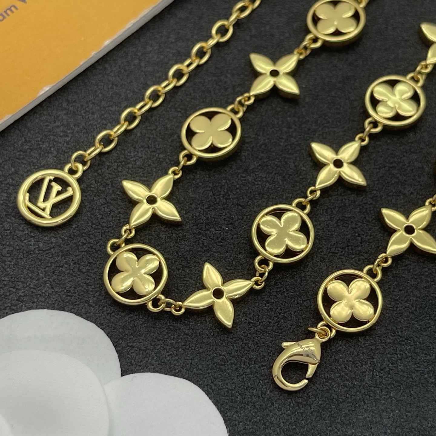 LV一比一花卉鋯石項鍊 女款金色粉嫩風格設計高質感飾品| 8 LV一比一花卉鋯石項鍊 女款金色粉嫩風格設計高質感飾品