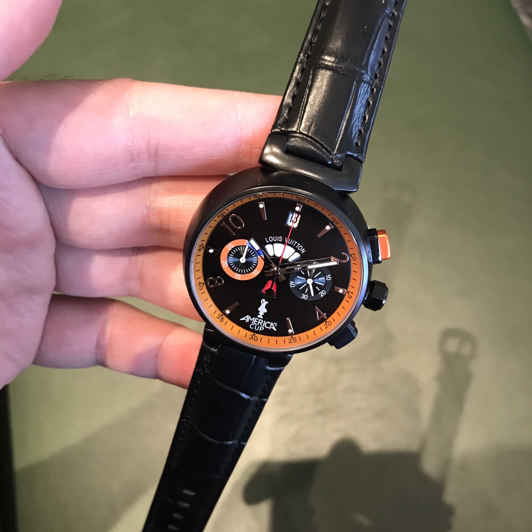LV A貨男款黑橘限量計時腕錶 America’s Cup 特別版設計| 13 LV A貨男款黑橘限量計時腕錶 America’s Cup 特別版設計
