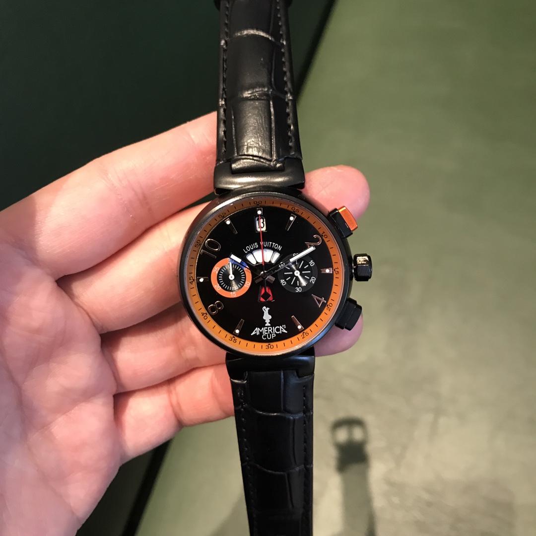 LV A貨男款黑橘限量計時腕錶 America’s Cup 特別版設計| 9 LV A貨男款黑橘限量計時腕錶 America’s Cup 特別版設計