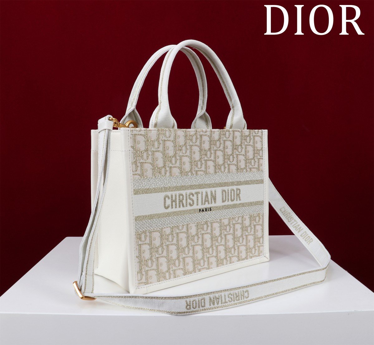 一比一Dior Book Tote 托特包 白金迷你老花刺繡| 13 一比一Dior Book Tote 托特包 白金迷你老花刺繡