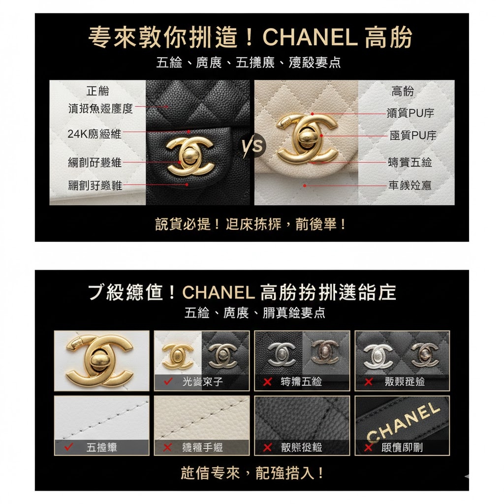 解密CHANEL高仿工藝,從五金的24K光澤到皮革毛孔的顯微鏡級檢查心法| 2 解密CHANEL高仿工藝,從五金的24K光澤到皮革毛孔的顯微鏡級檢查心法