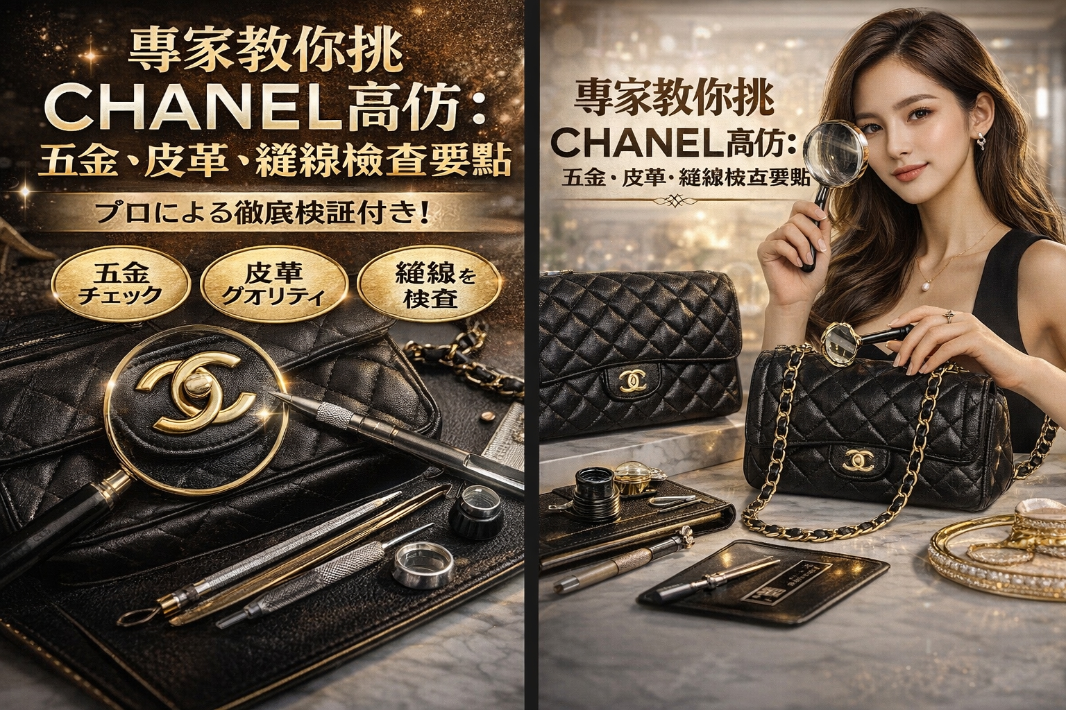 解密CHANEL高仿工藝，從五金的24K光澤到皮革毛孔的顯微鏡級檢查心法