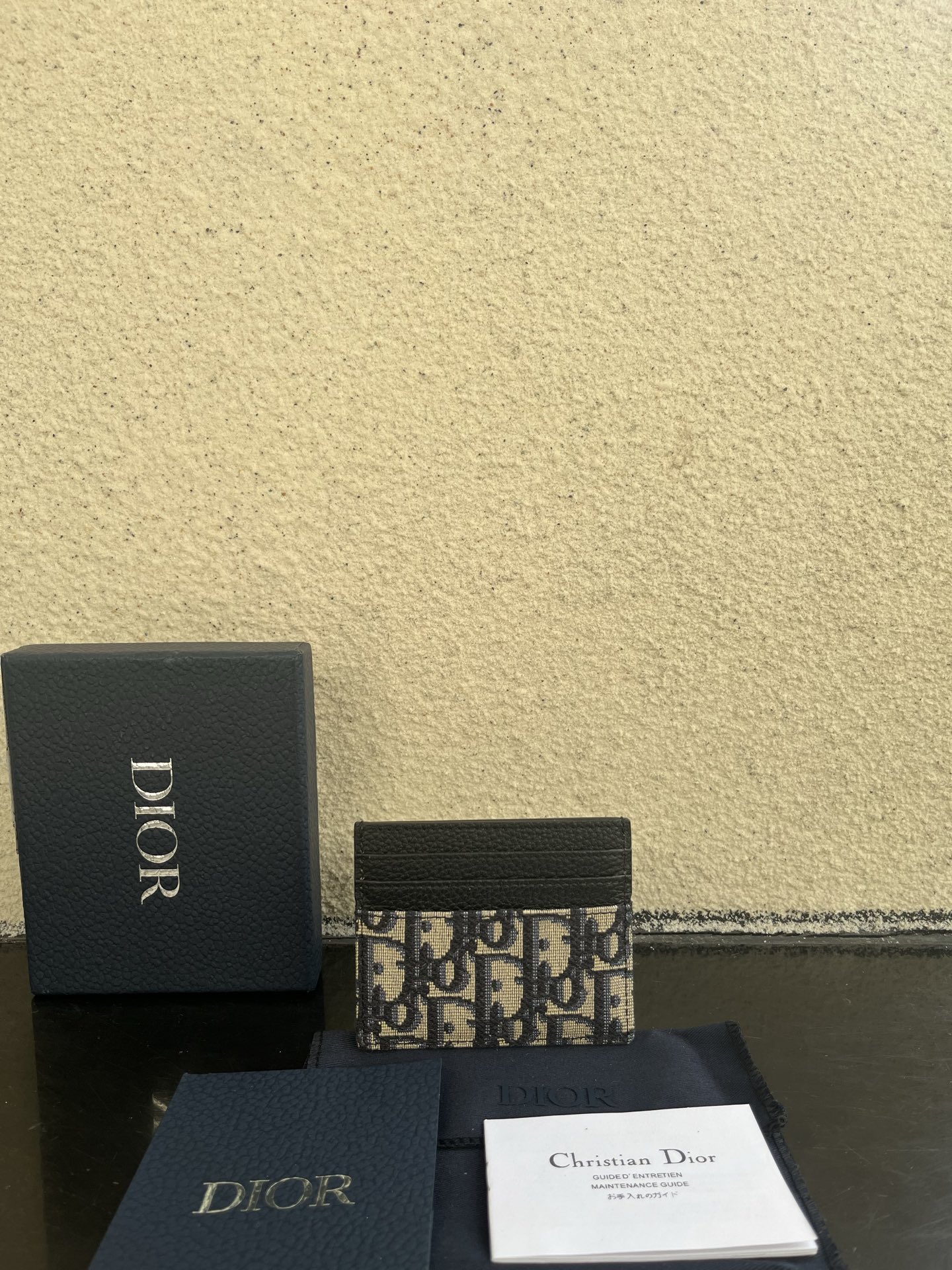 Dior 高仿卡夾 男士米色老花拼黑皮設計 輕薄實用款| 13 Dior 高仿卡夾 男士米色老花拼黑皮設計 輕薄實用款
