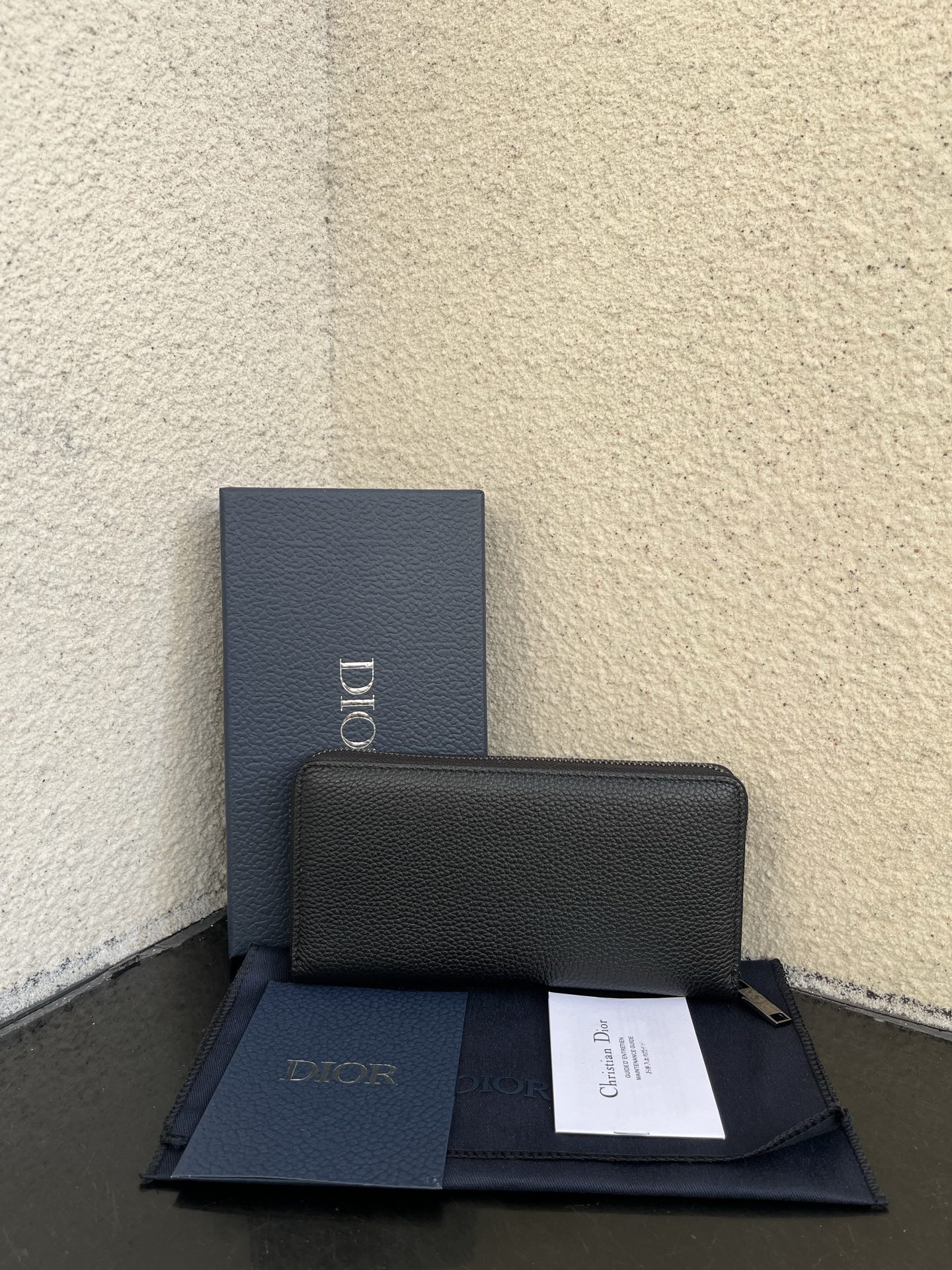 Dior 一比一男士長夾 全黑荔枝皮 拉鍊式大容量款| 13 Dior 一比一男士長夾 全黑荔枝皮 拉鍊式大容量款