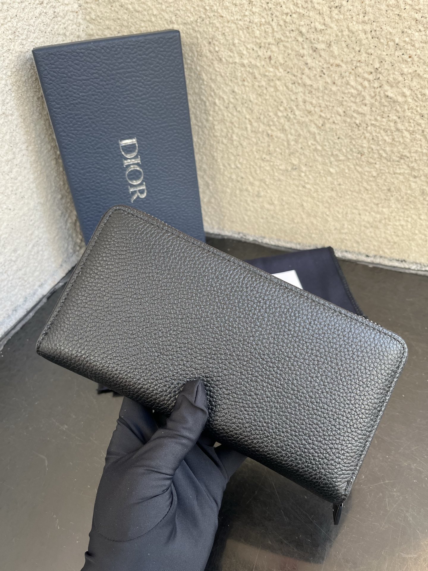 Dior 一比一男士長夾 全黑荔枝皮 拉鍊式大容量款| 8 Dior 一比一男士長夾 全黑荔枝皮 拉鍊式大容量款