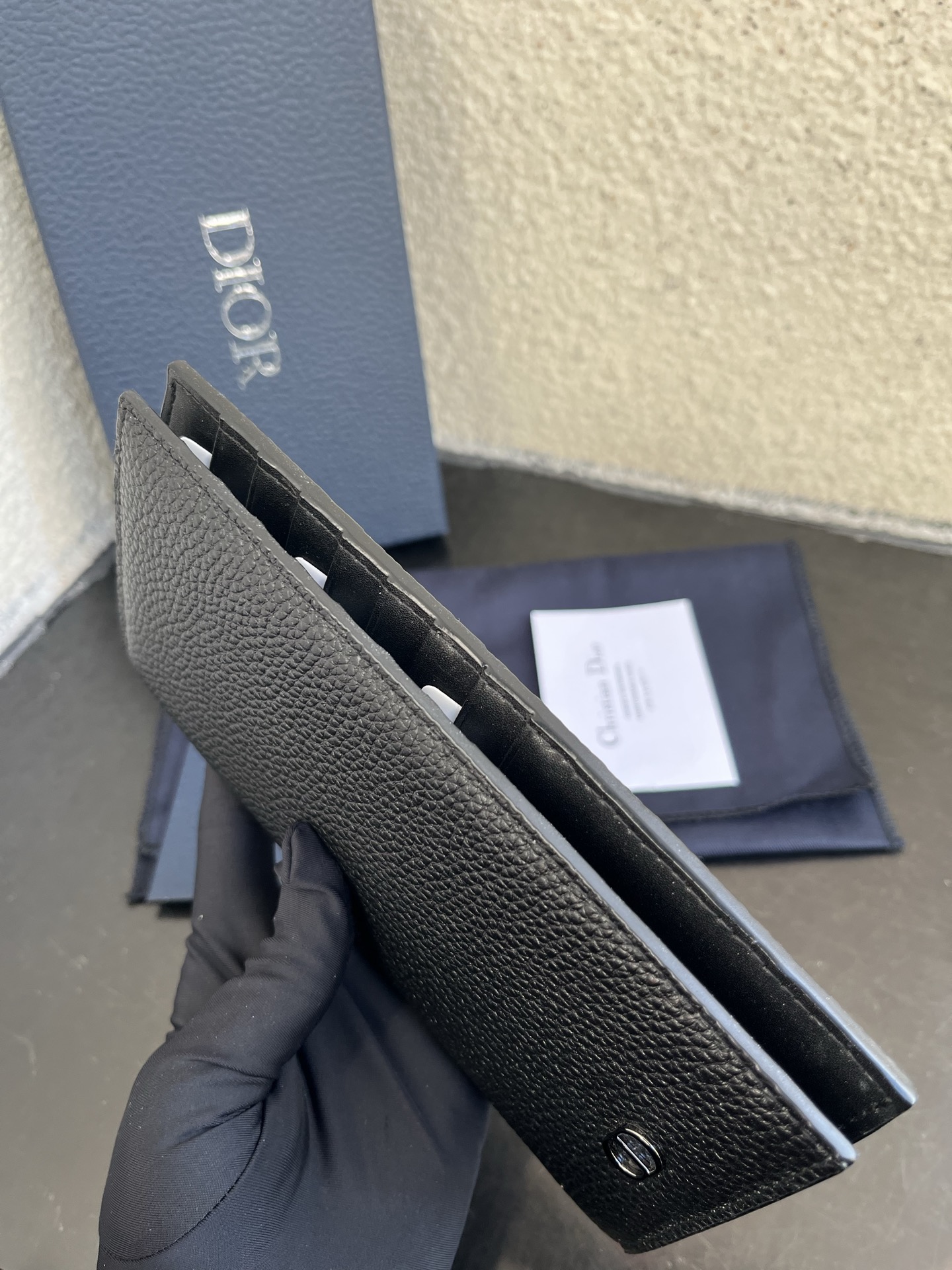 Dior 高仿男士長夾 黑色荔枝皮直式設計 專業俐落款| 10 Dior 高仿男士長夾 黑色荔枝皮直式設計 專業俐落款