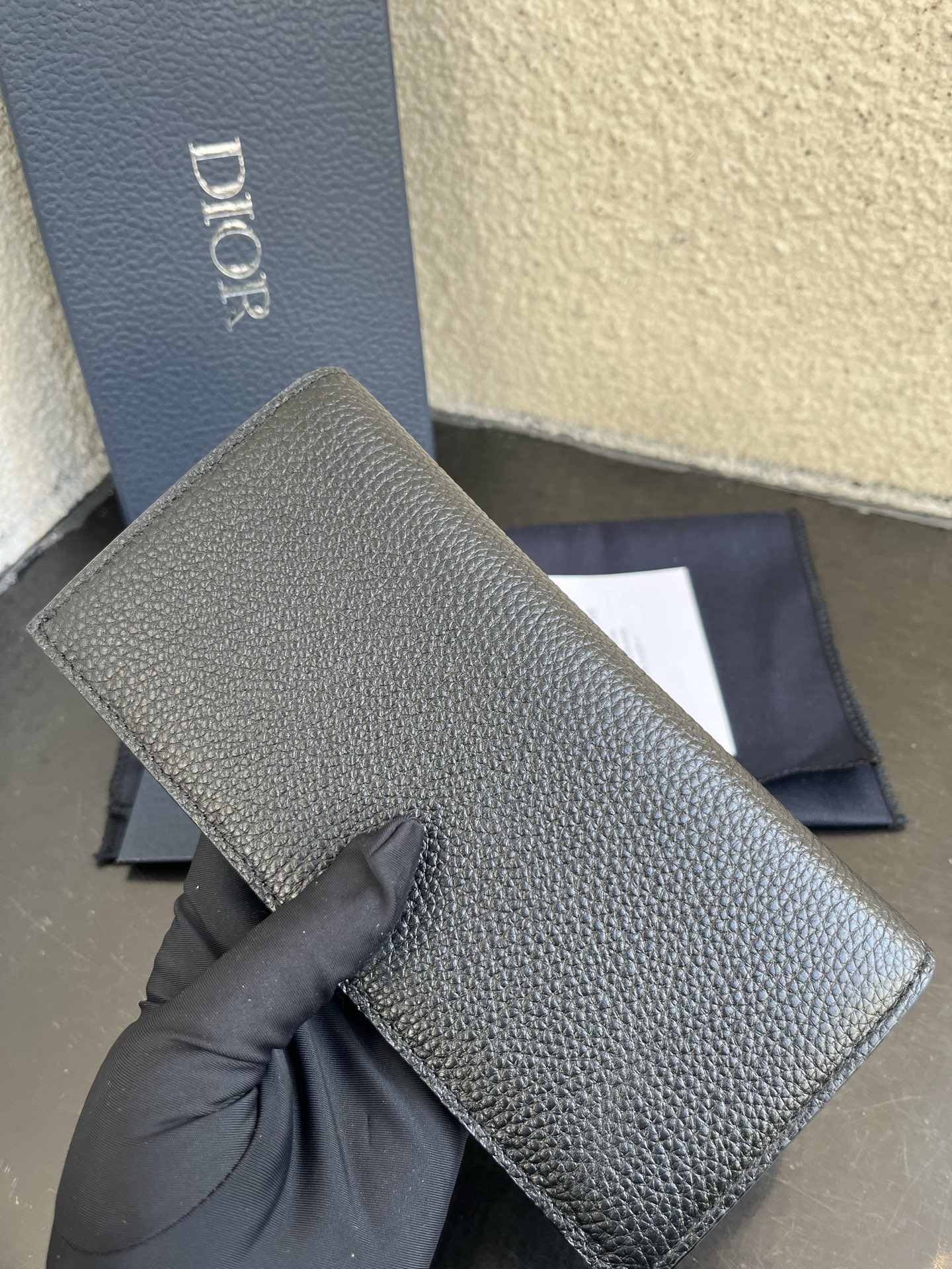 Dior 高仿男士長夾 黑色荔枝皮直式設計 專業俐落款| 9 Dior 高仿男士長夾 黑色荔枝皮直式設計 專業俐落款