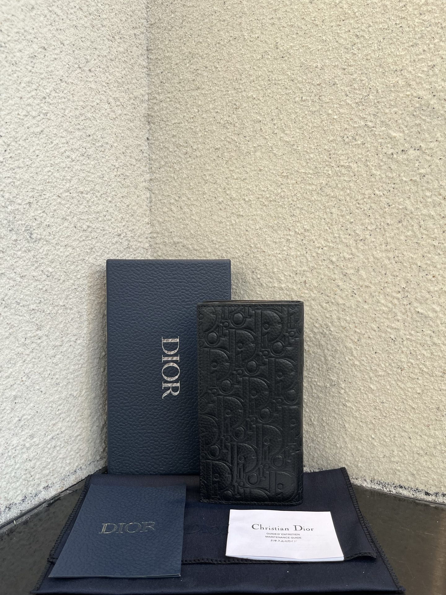 Dior一比一長夾 男士直式皮夾 滿版壓紋經典復刻| 13 Dior一比一長夾 男士直式皮夾 滿版壓紋經典復刻
