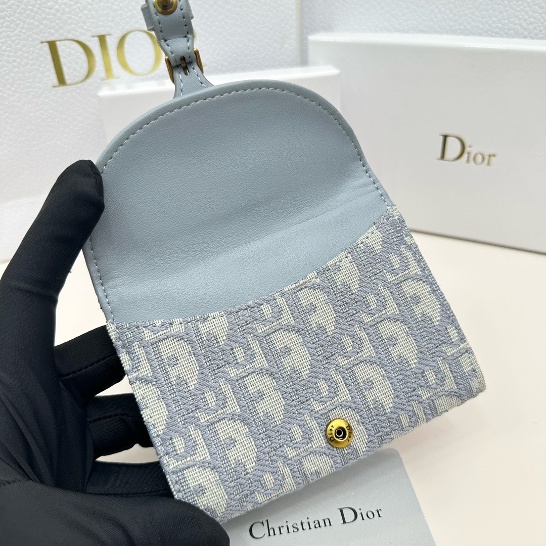 Dior一比一藍色短夾 女士精品帆布配皮款 百搭輕奢感| 10 Dior一比一藍色短夾 女士精品帆布配皮款 百搭輕奢感