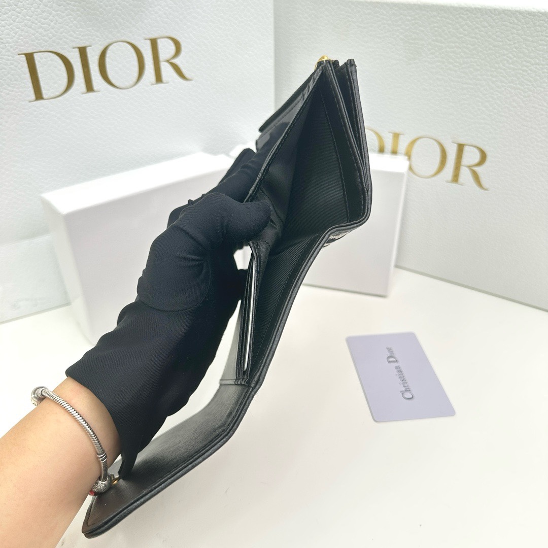Dior高仿短夾 Oblique帆布金釦設計 女士復古風人氣款| 9 Dior高仿短夾 Oblique帆布金釦設計 女士復古風人氣款