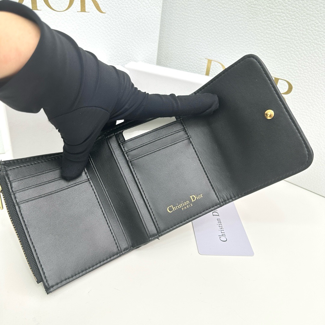 Dior高仿短夾 Oblique帆布金釦設計 女士復古風人氣款| 8 Dior高仿短夾 Oblique帆布金釦設計 女士復古風人氣款