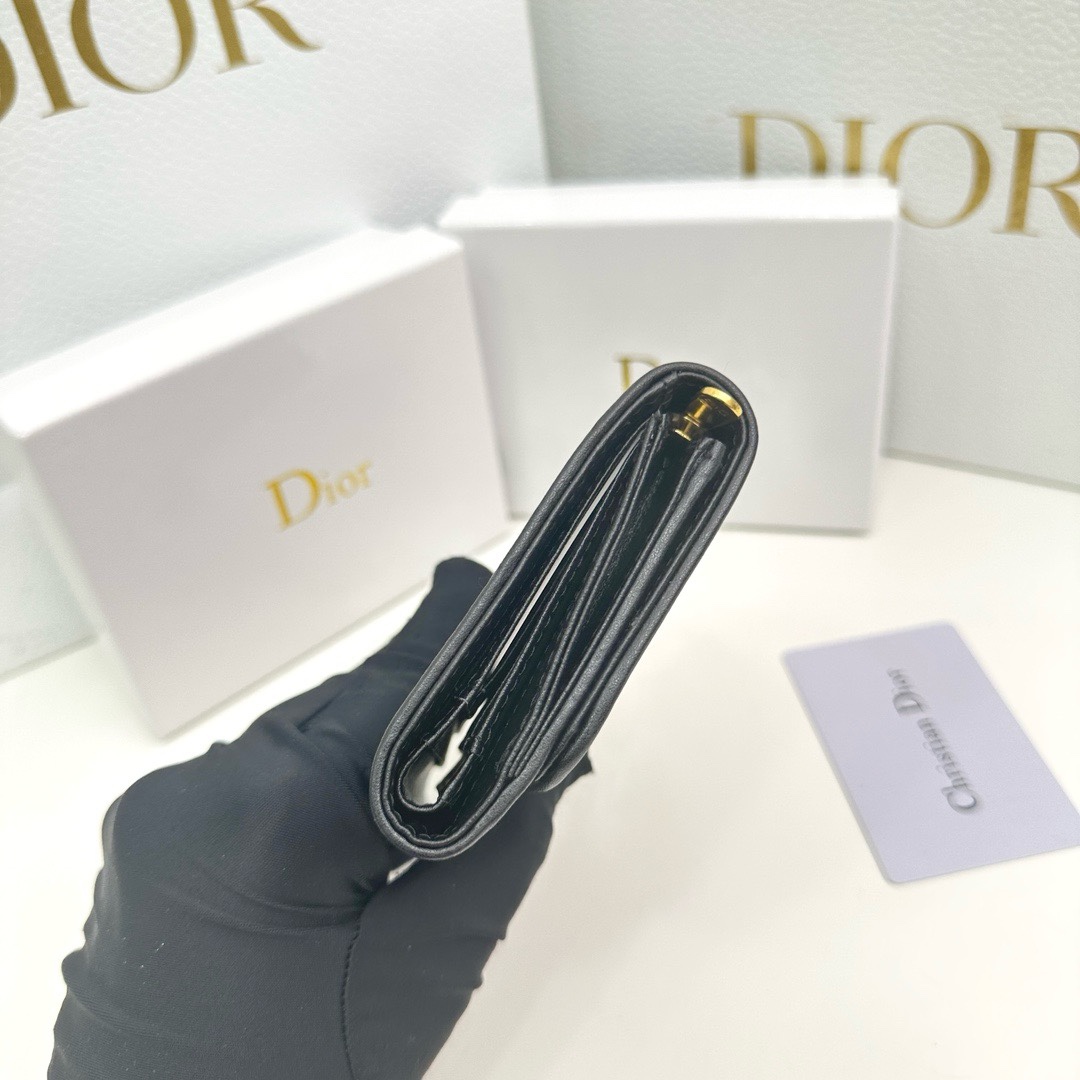 Dior高仿短夾 Oblique帆布金釦設計 女士復古風人氣款| 7 Dior高仿短夾 Oblique帆布金釦設計 女士復古風人氣款