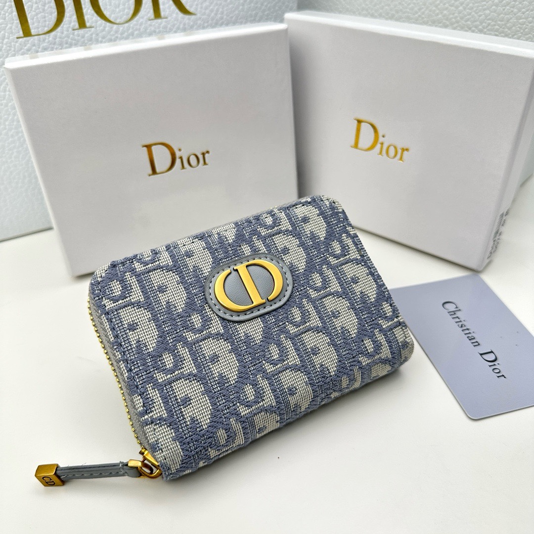 Dior高仿拉鍊短夾 Oblique帆布配皮設計 女士人氣實用款| 13 Dior高仿拉鍊短夾 Oblique帆布配皮設計 女士人氣實用款