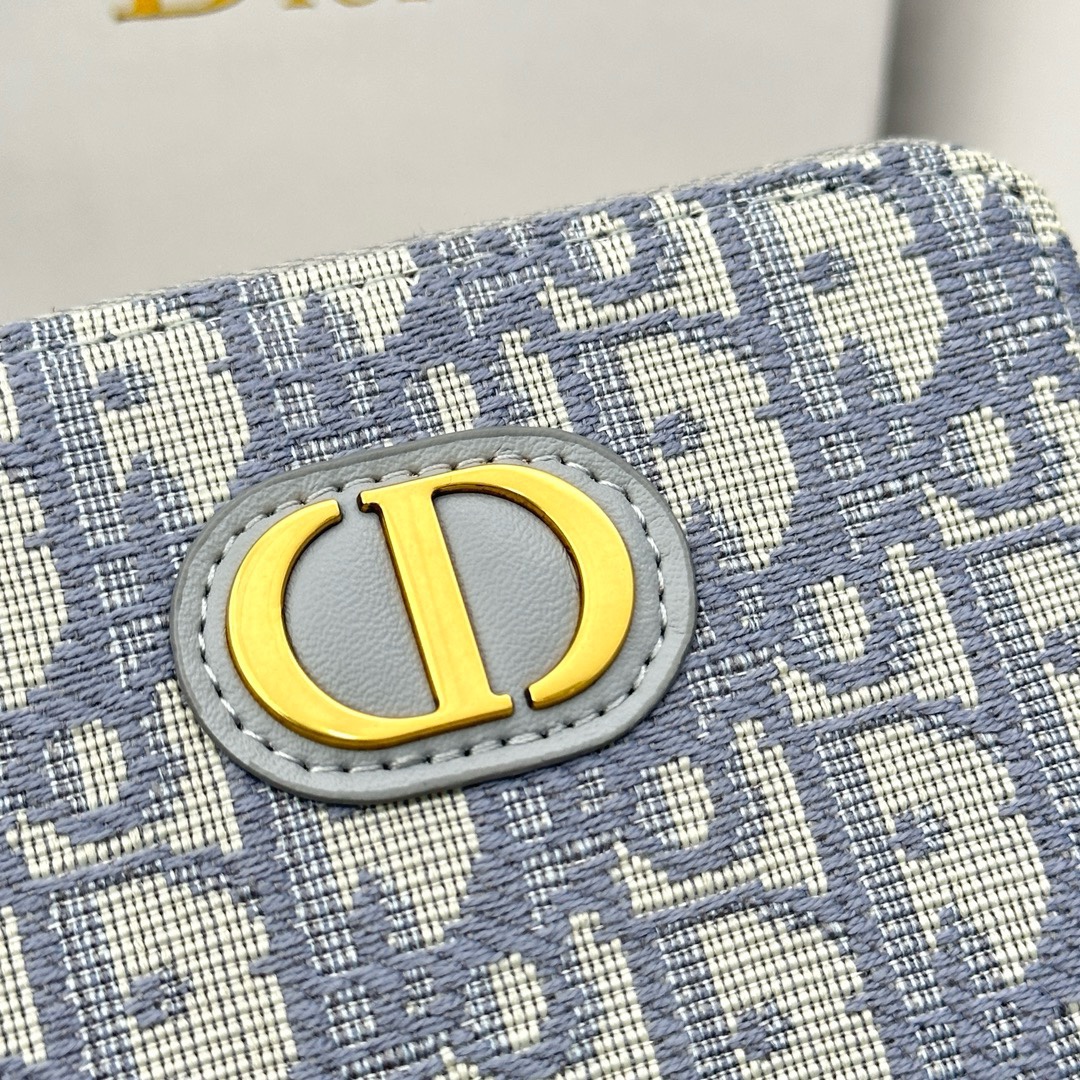 Dior高仿拉鍊短夾 Oblique帆布配皮設計 女士人氣實用款| 11 Dior高仿拉鍊短夾 Oblique帆布配皮設計 女士人氣實用款
