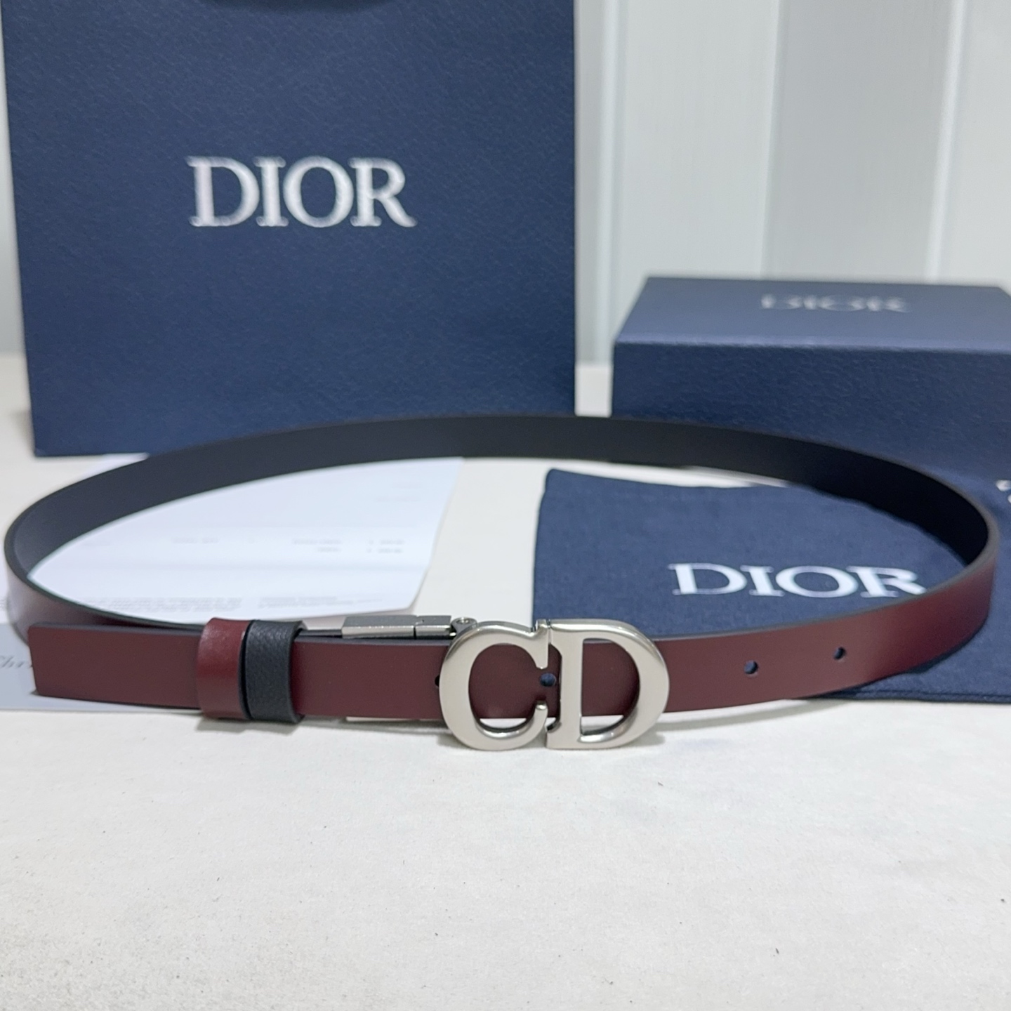 Dior A貨男士皮帶 CD金屬雙釦頭設計款 經典黑色腰帶| 9 Dior A貨男士皮帶 CD金屬雙釦頭設計款 經典黑色腰帶