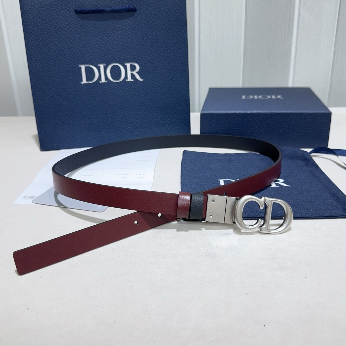 Dior A貨男士皮帶 CD金屬雙釦頭設計款 經典黑色腰帶| 7 Dior A貨男士皮帶 CD金屬雙釦頭設計款 經典黑色腰帶