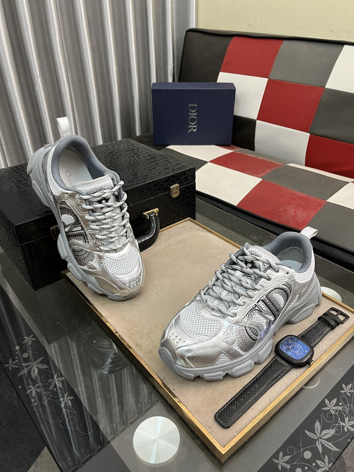 高仿 Dior 銀灰科技風運動鞋 男款輕量厚底跑鞋 透氣耐穿休閒鞋款| 13 高仿 Dior 銀灰科技風運動鞋 男款輕量厚底跑鞋 透氣耐穿休閒鞋款