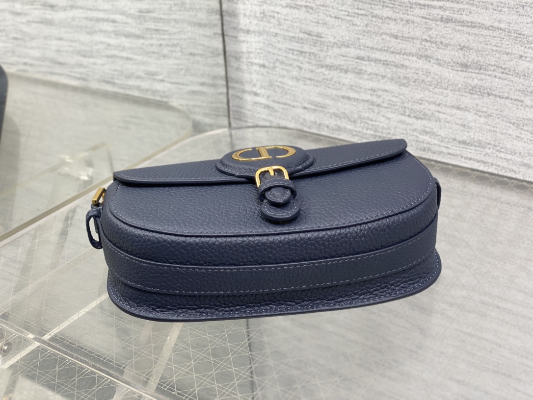 Dior 原單深藍Bobby半月包 女士款荔枝皮紋路細膩耐看| 9 Dior 原單深藍Bobby半月包 女士款荔枝皮紋路細膩耐看
