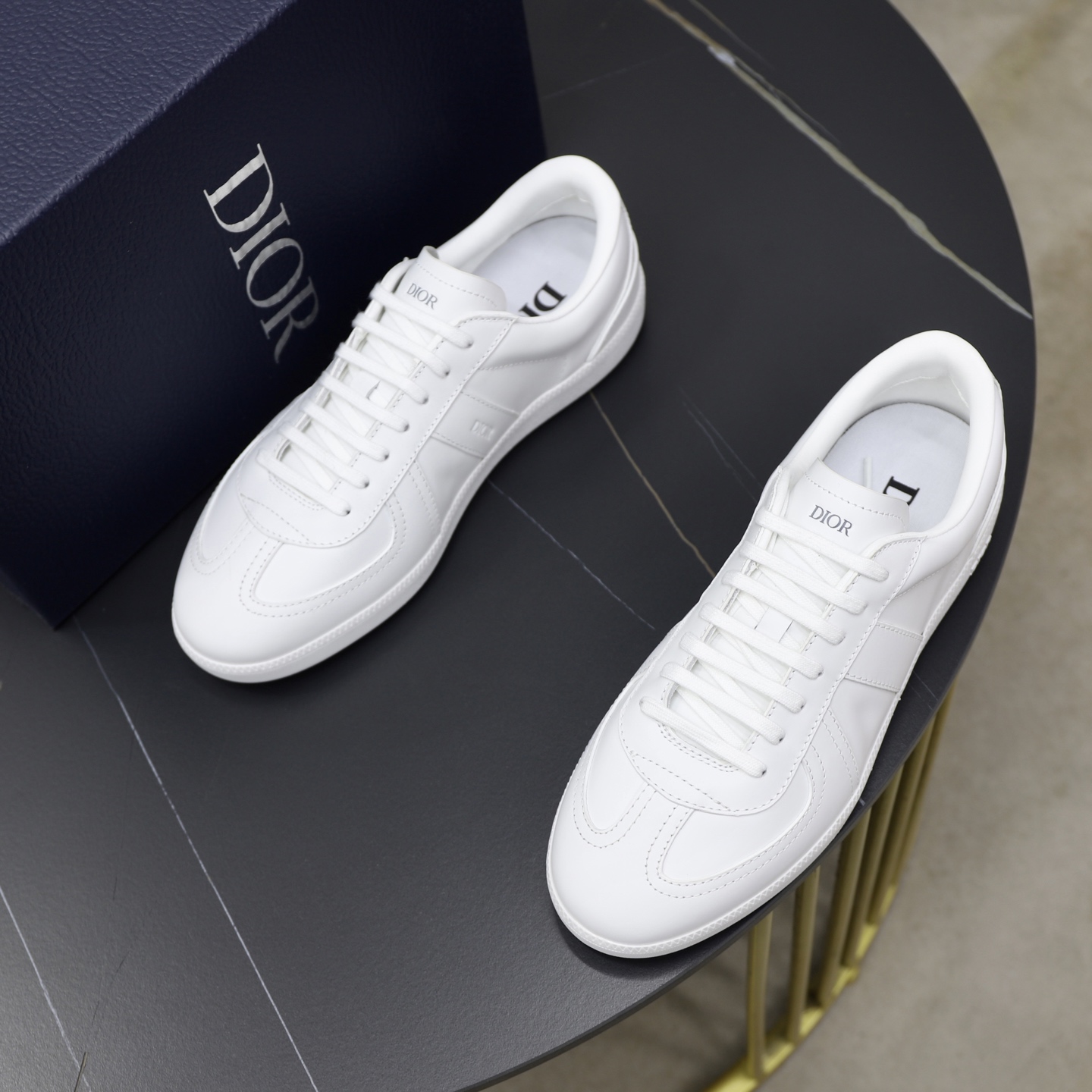 Dior 一比一男士白色皮革休閒鞋 低調質感款 歐美復古風潮鞋| 14 Dior 一比一男士白色皮革休閒鞋 低調質感款 歐美復古風潮鞋