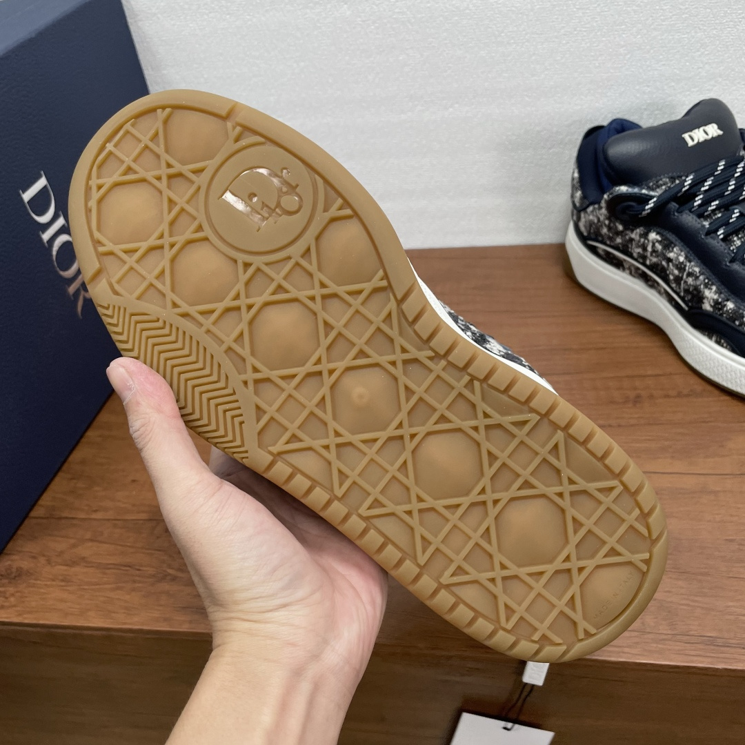 Dior A貨男士深藍花紋休閒鞋 雙層材質拼接設計 潮流質感鞋型| 10 Dior A貨男士深藍花紋休閒鞋 雙層材質拼接設計 潮流質感鞋型