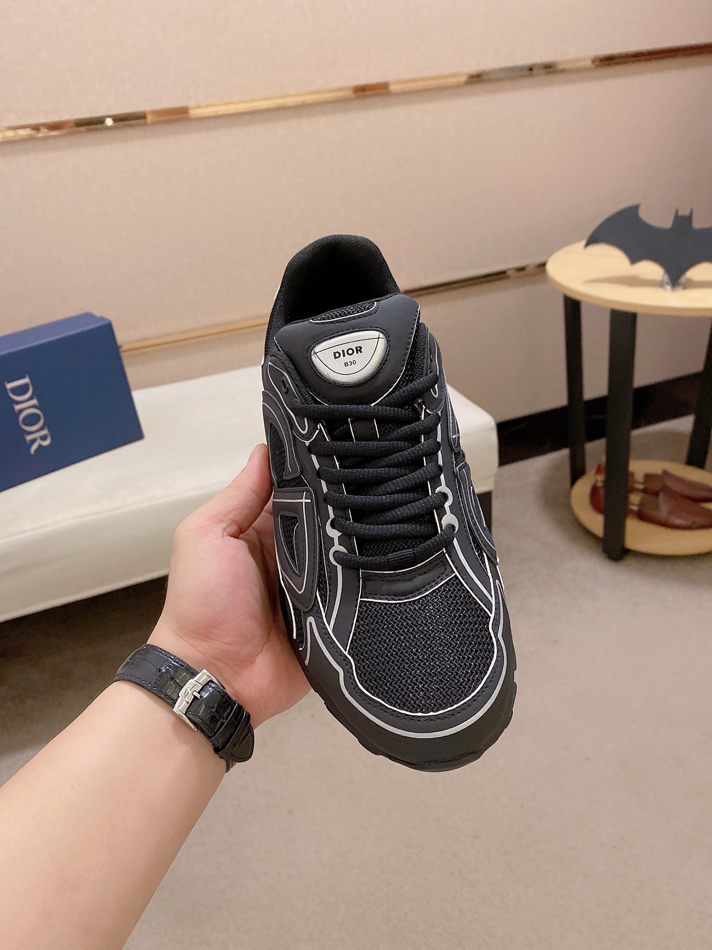 Dior 一比一男士全黑CD厚底慢跑鞋 網布設計 時尚潮流感滿分| 14 Dior 一比一男士全黑CD厚底慢跑鞋 網布設計 時尚潮流感滿分