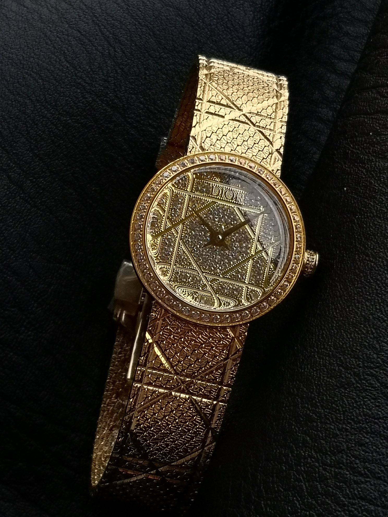 Dior A貨全金女錶 凱旋幾何面盤立體雕紋錶帶款| 12 Dior A貨全金女錶 凱旋幾何面盤立體雕紋錶帶款