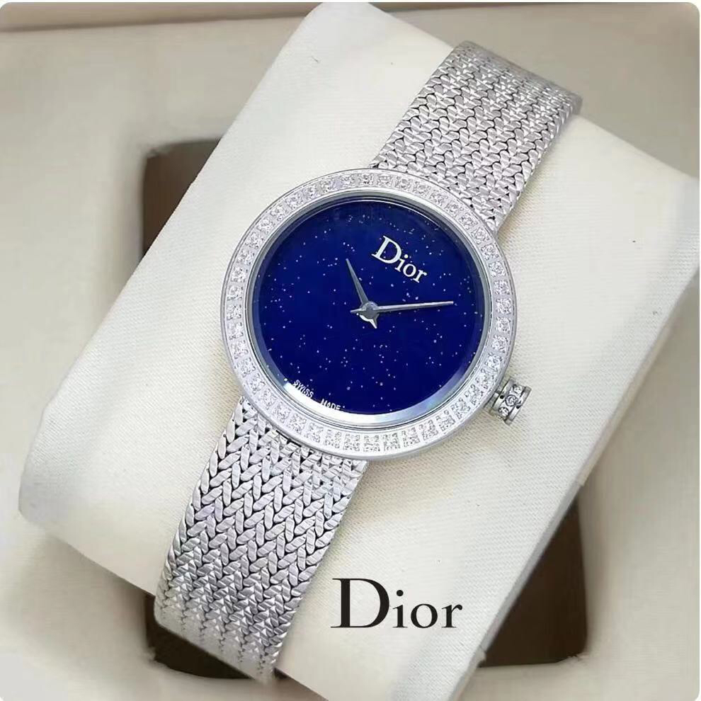 Dior高仿金邊貝母女錶細鑽圈銀帶氣質款| 11 Dior高仿金邊貝母女錶細鑽圈銀帶氣質款