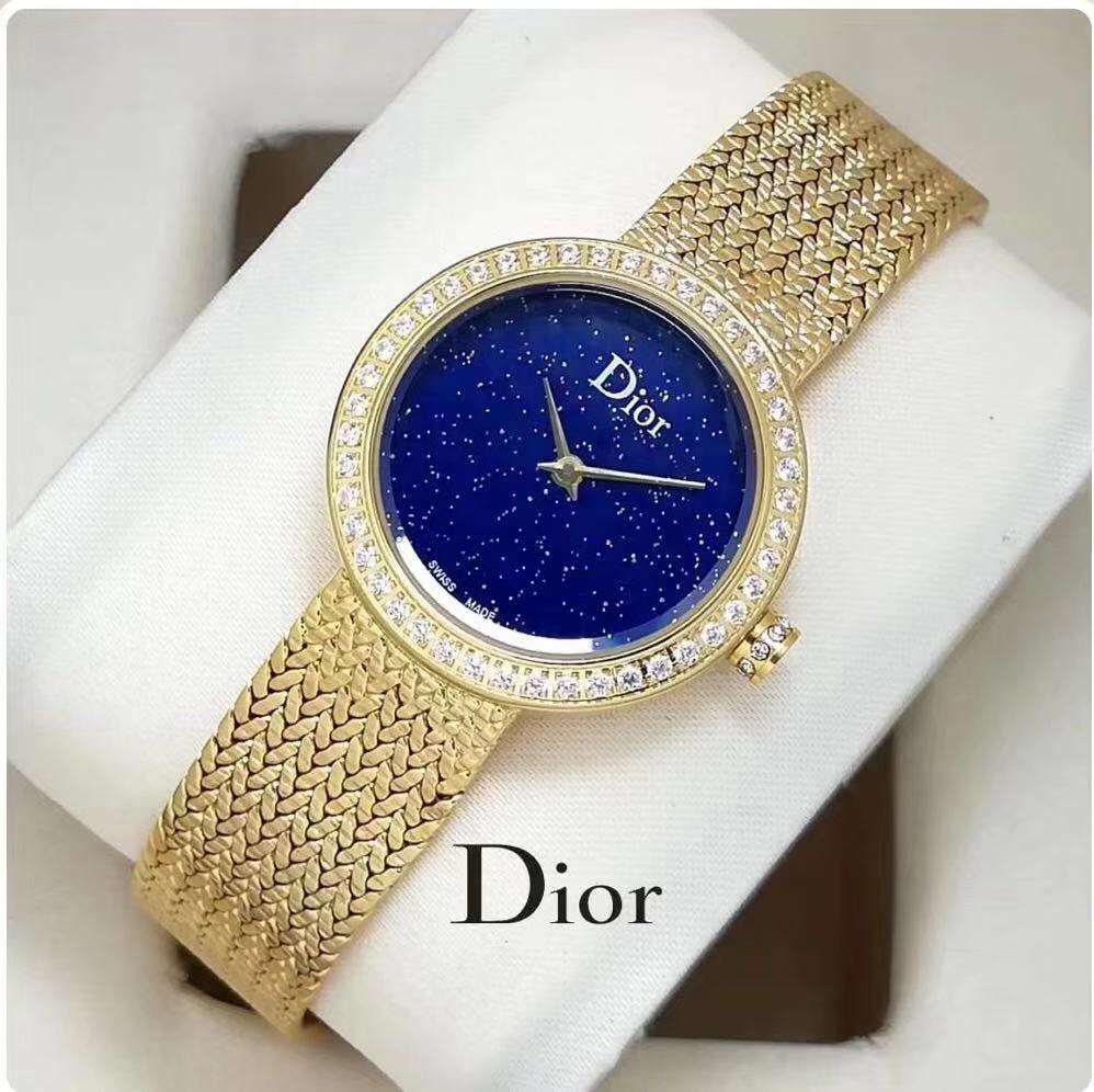 Dior高仿金邊貝母女錶細鑽圈銀帶氣質款| 10 Dior高仿金邊貝母女錶細鑽圈銀帶氣質款
