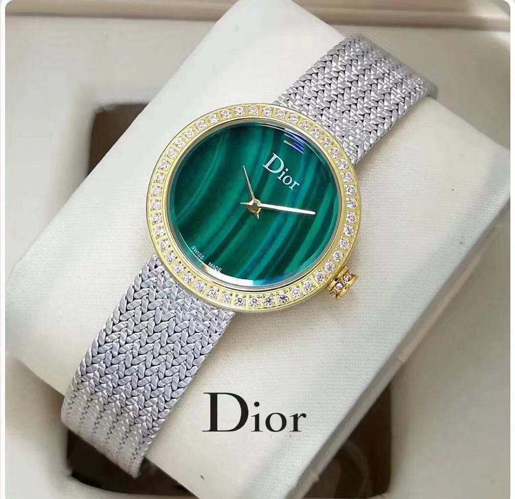 Dior高仿金邊貝母女錶細鑽圈銀帶氣質款| 7 Dior高仿金邊貝母女錶細鑽圈銀帶氣質款
