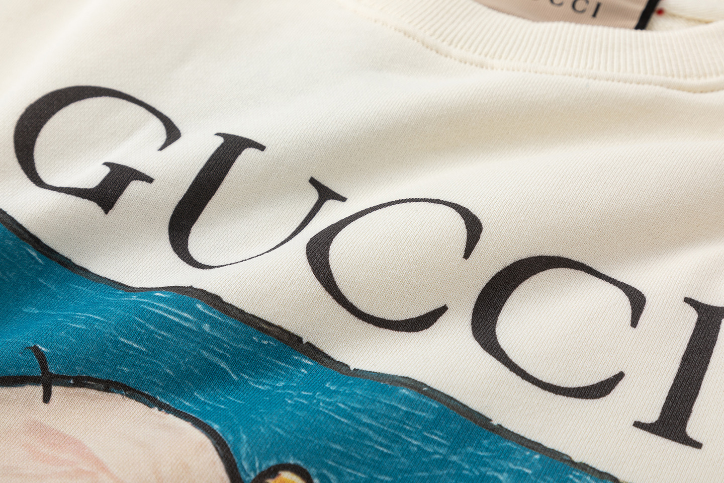 Gucci 高仿史努比長袖 太陽花插畫設計 奶白色圓領款| 13 Gucci 高仿史努比長袖 太陽花插畫設計 奶白色圓領款