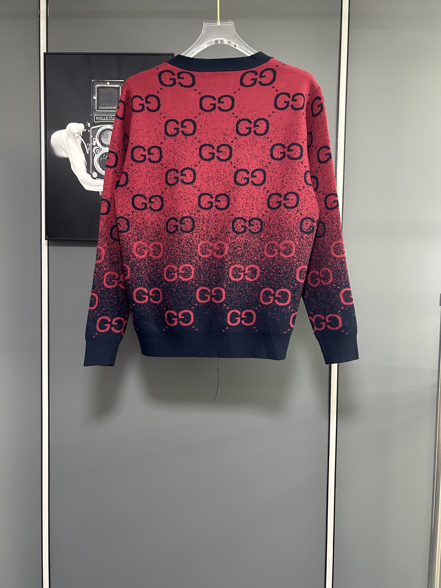 Gucci 一比一男針織外套 紅黑撞色GG毛衣 開襟設計造型強| 14 Gucci 一比一男針織外套 紅黑撞色GG毛衣 開襟設計造型強