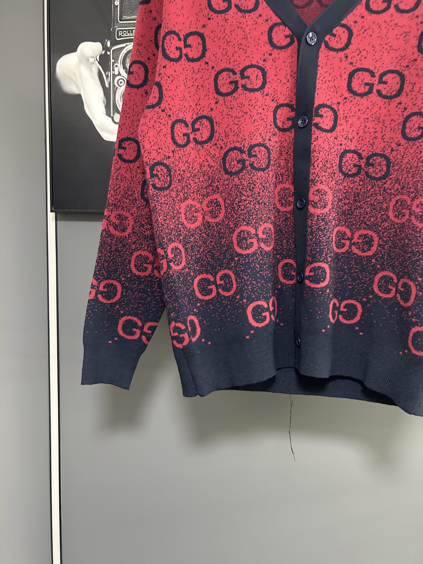 Gucci 一比一男針織外套 紅黑撞色GG毛衣 開襟設計造型強| 8 Gucci 一比一男針織外套 紅黑撞色GG毛衣 開襟設計造型強