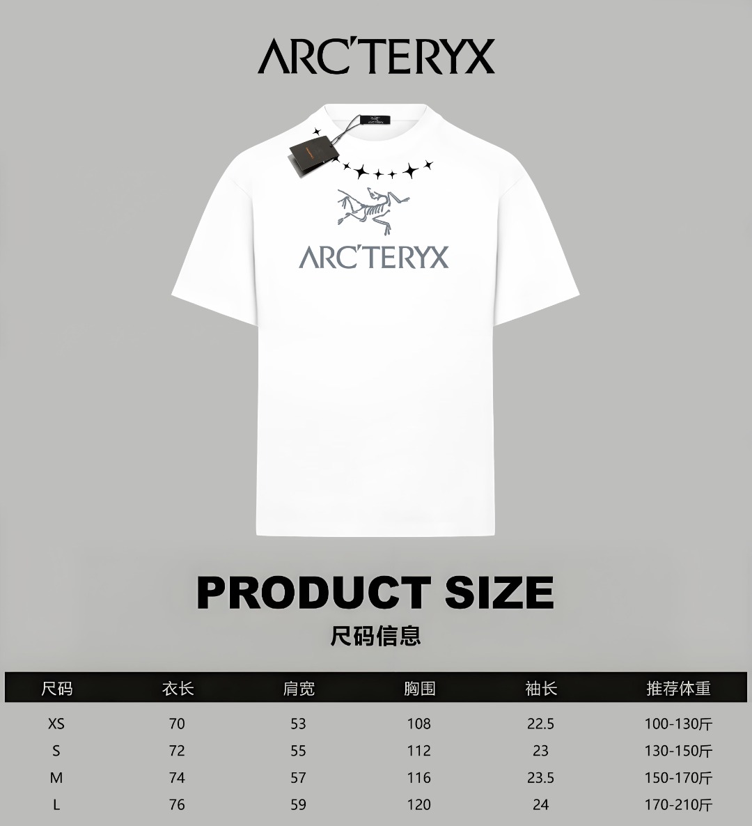 ARC'TERYX 高仿 男款經典Logo短袖T恤 極簡百搭款| 7 ARC'TERYX 高仿 男款經典Logo短袖T恤 極簡百搭款
