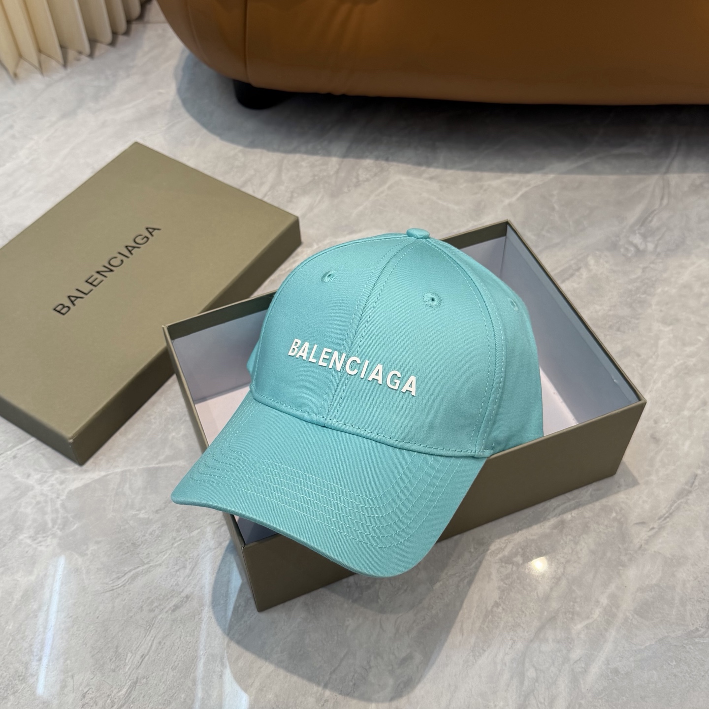 BALENCIAGA 原單 男款 LOGO刺繡棒球帽 薄荷綠潮流帽| 14 BALENCIAGA 原單 男款 LOGO刺繡棒球帽 薄荷綠潮流帽