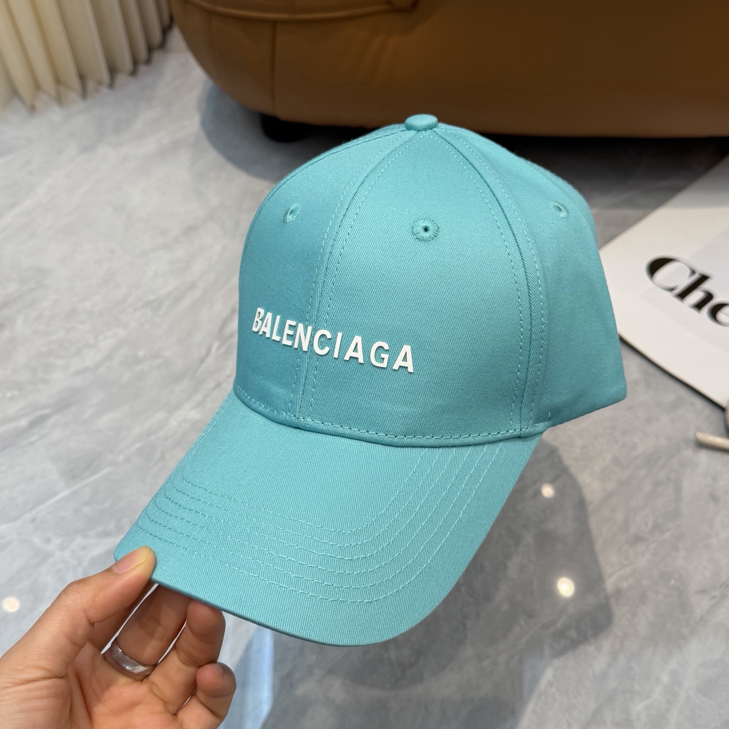 BALENCIAGA 原單 男款 LOGO刺繡棒球帽 薄荷綠潮流帽| 10 BALENCIAGA 原單 男款 LOGO刺繡棒球帽 薄荷綠潮流帽