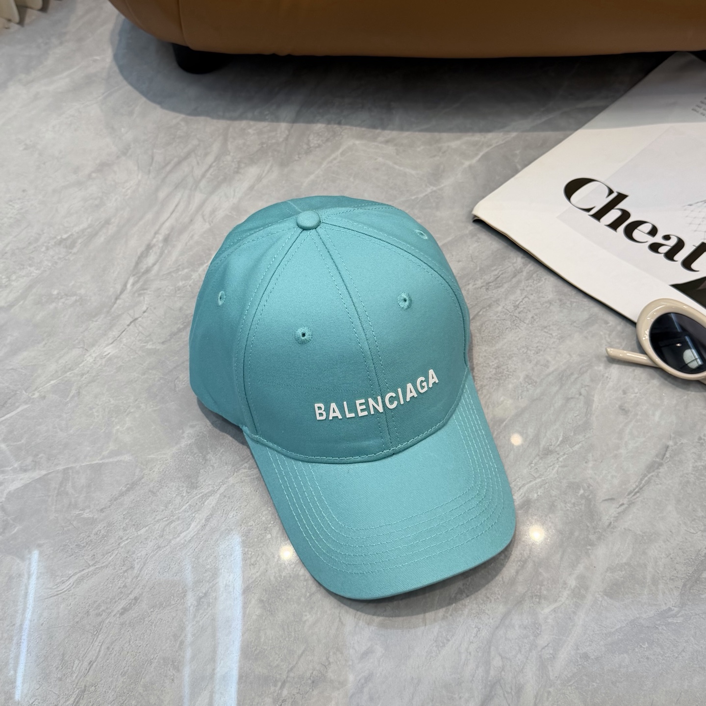 BALENCIAGA 原單 男款 LOGO刺繡棒球帽 薄荷綠潮流帽| 9 BALENCIAGA 原單 男款 LOGO刺繡棒球帽 薄荷綠潮流帽