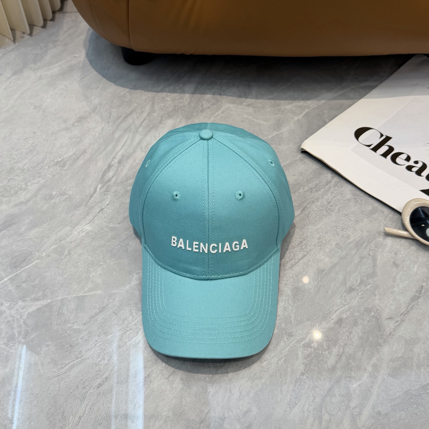 BALENCIAGA 原單 男款 LOGO刺繡棒球帽 薄荷綠潮流帽| 8 BALENCIAGA 原單 男款 LOGO刺繡棒球帽 薄荷綠潮流帽