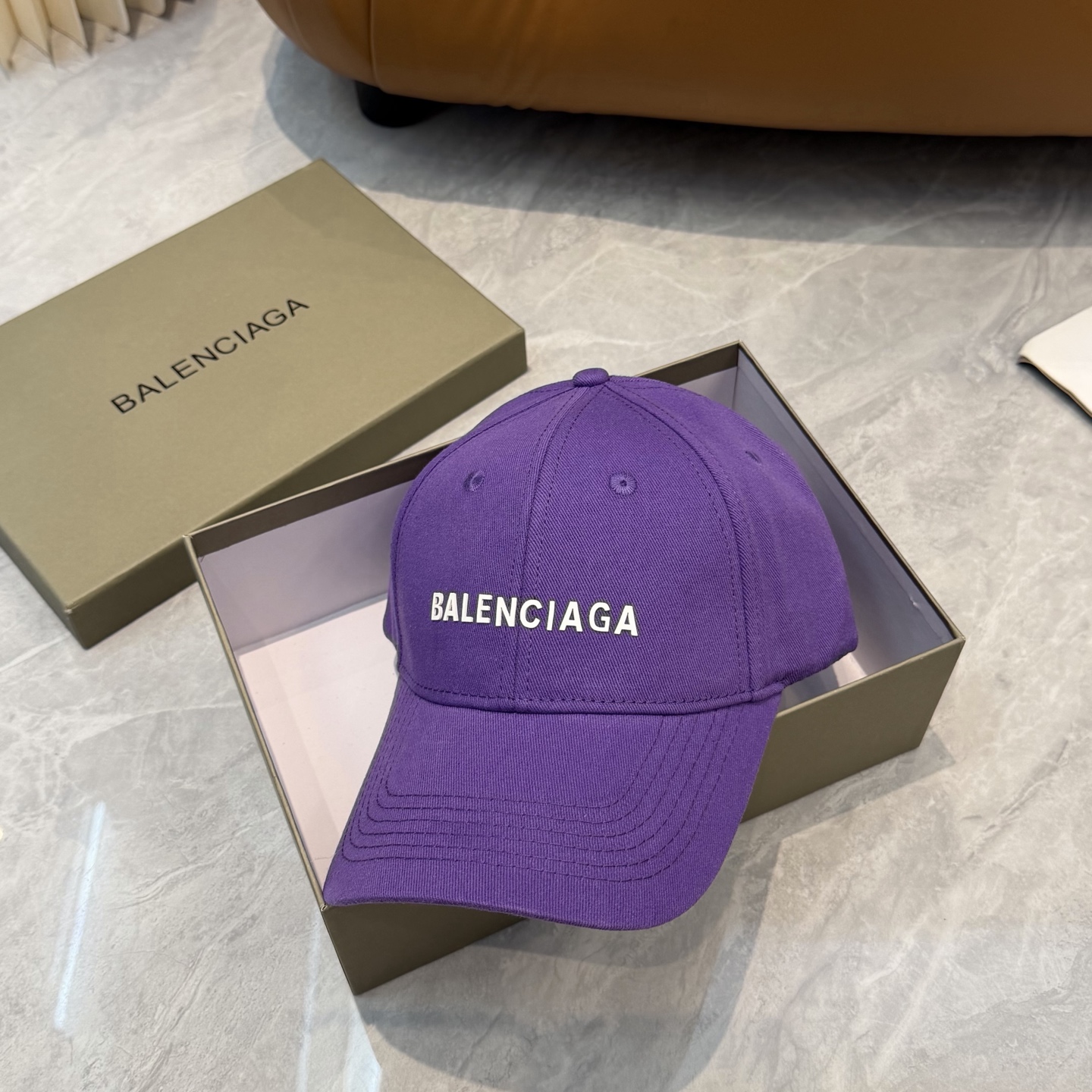 BALENCIAGA A貨 男款 LOGO刺繡棒球帽 紫色潮流帽| 7 BALENCIAGA A貨 男款 LOGO刺繡棒球帽 紫色潮流帽
