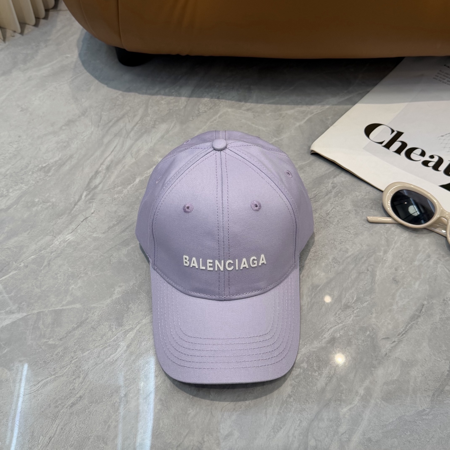 BALENCIAGA 高仿 男款 LOGO刺繡棒球帽 淡紫色潮流帽| 10 BALENCIAGA 高仿 男款 LOGO刺繡棒球帽 淡紫色潮流帽