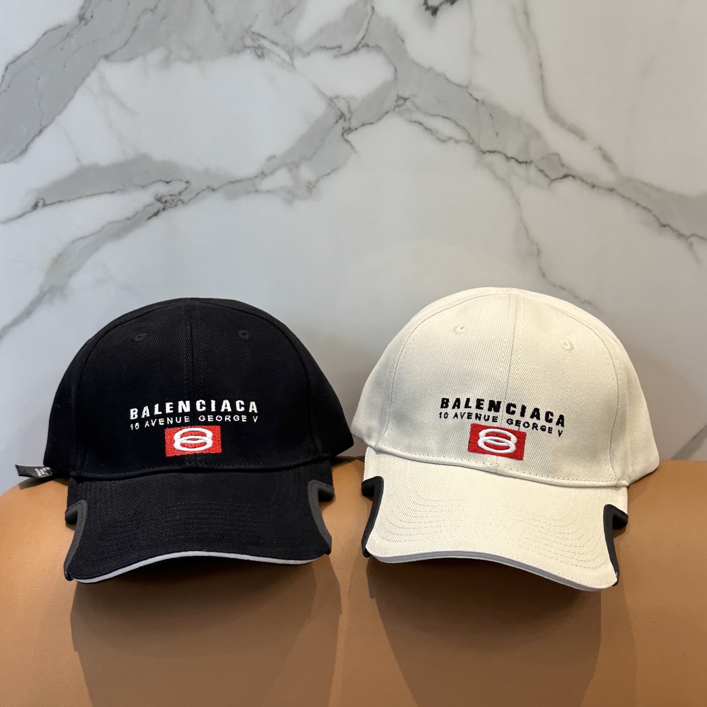 BALENCIAGA 一比一 男款 刺繡LOGO棒球帽 米白色潮流帽| 7 BALENCIAGA 一比一 男款 刺繡LOGO棒球帽 米白色潮流帽
