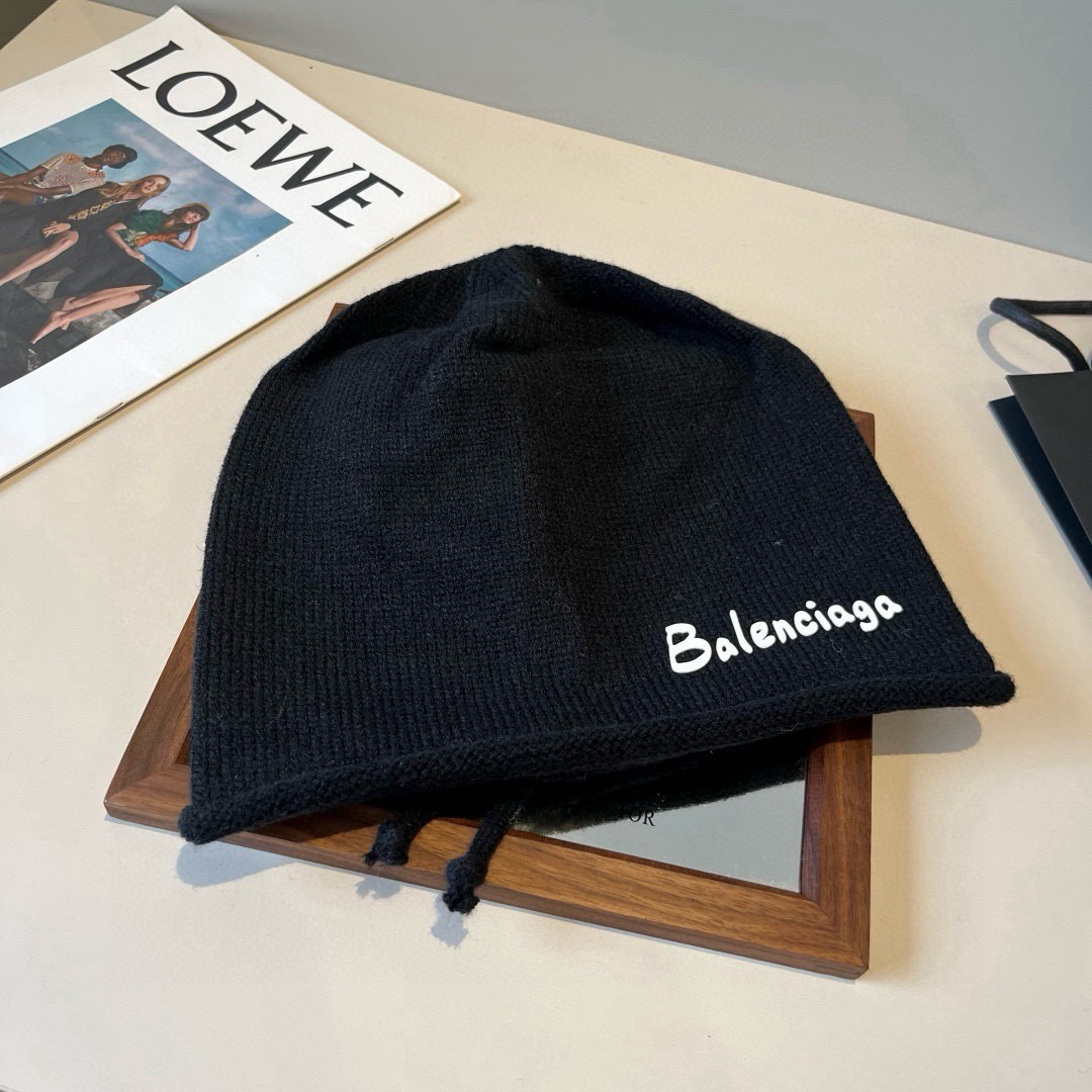 BALENCIAGA 高仿 男女款 金屬LOGO針織毛帽 高級感帽| 6 BALENCIAGA 高仿 男女款 金屬LOGO針織毛帽 高級感帽