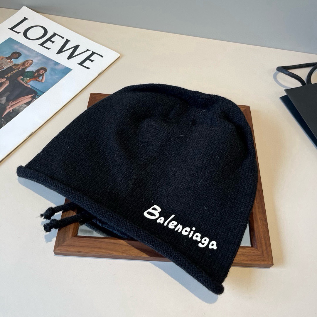 BALENCIAGA 高仿 男女款 金屬LOGO針織毛帽 高級感帽| 11 BALENCIAGA 高仿 男女款 金屬LOGO針織毛帽 高級感帽