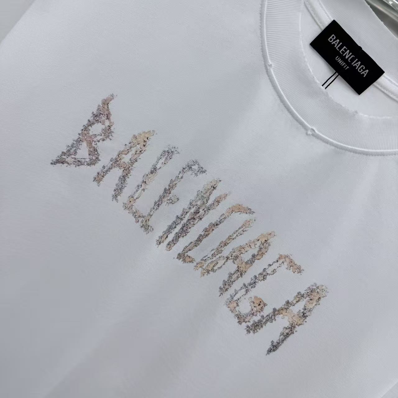 Balenciaga 一比一 男款 字母刺繡短袖T恤 潮流百搭款| 10 Balenciaga 一比一 男款 字母刺繡短袖T恤 潮流百搭款