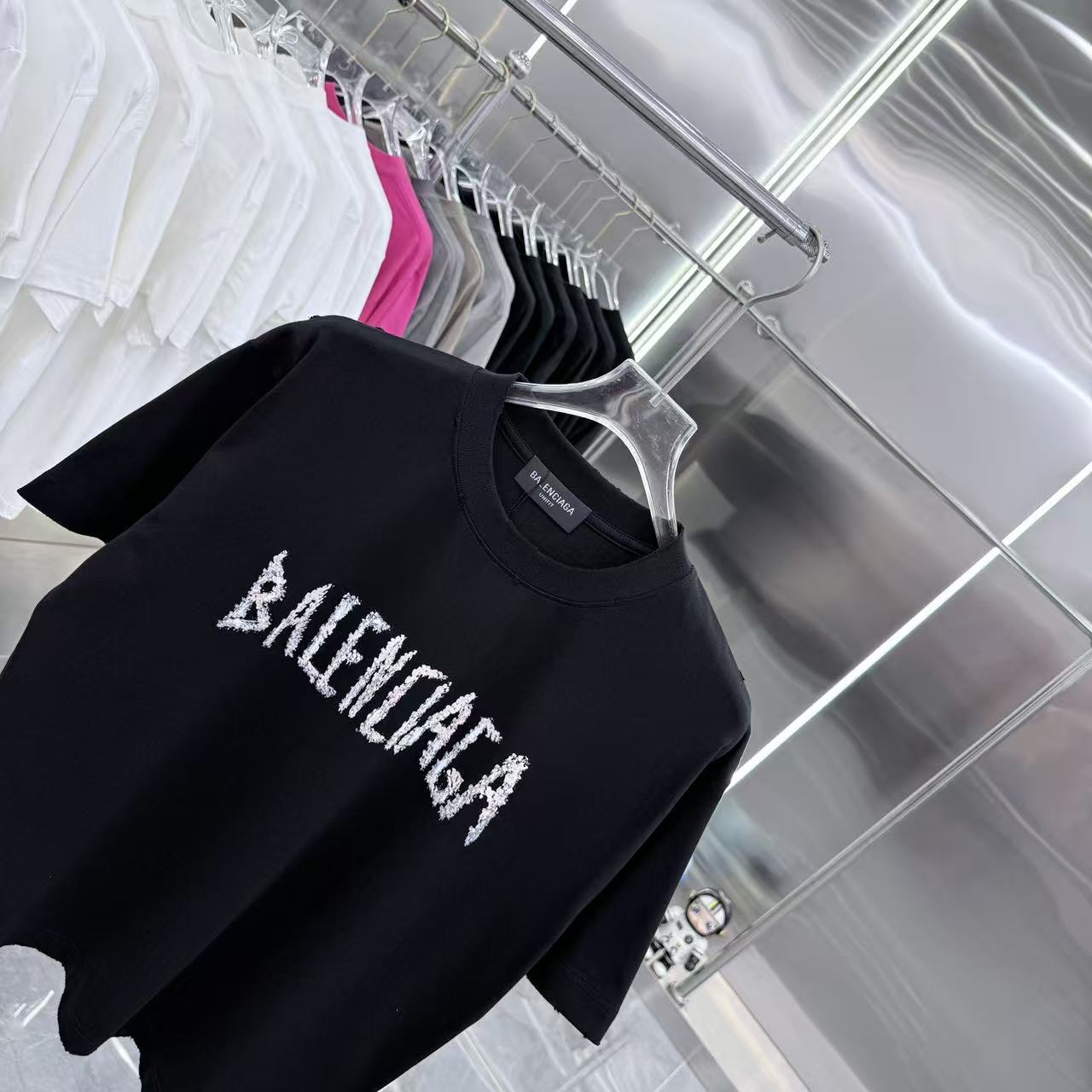 Balenciaga 原單 男款 字母Logo短袖T恤 潮流街頭版型| 12 Balenciaga 原單 男款 字母Logo短袖T恤 潮流街頭版型