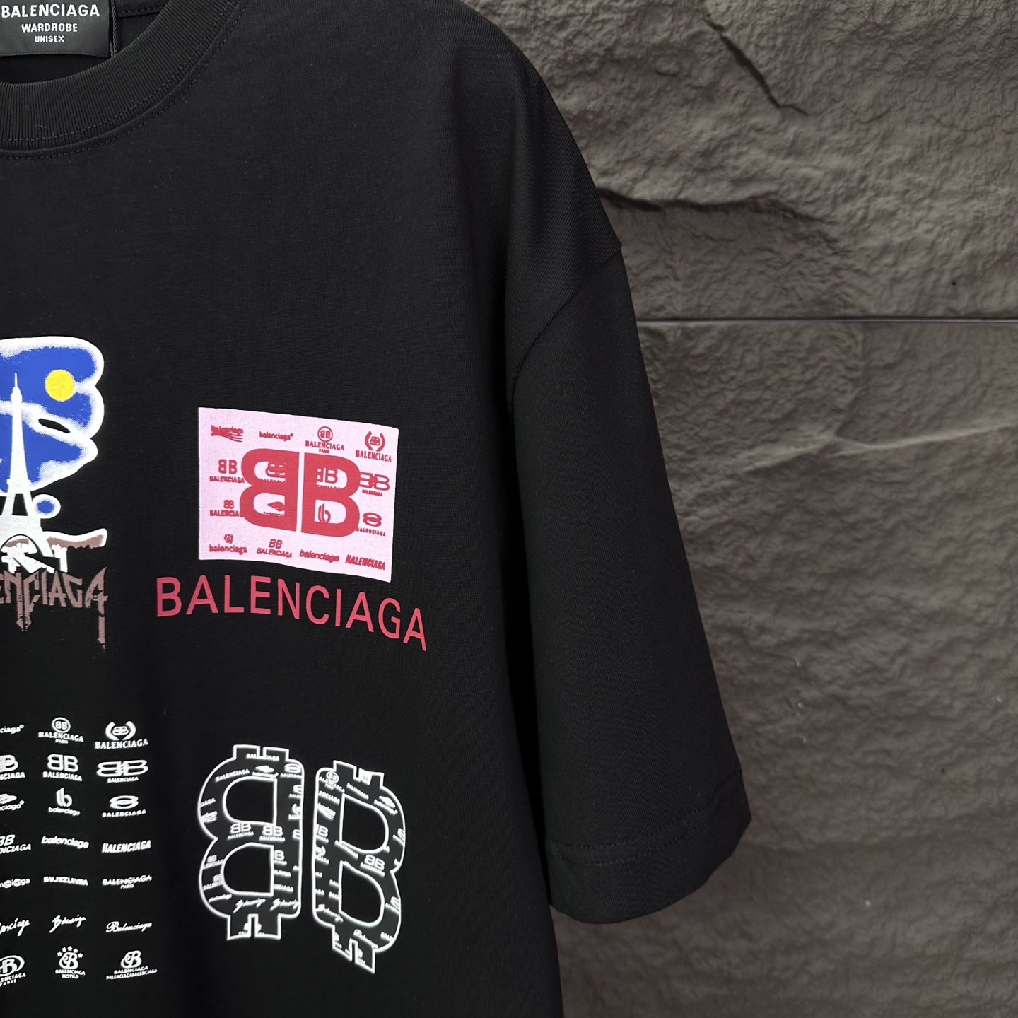 Balenciaga 原單 男款 多Logo印花短袖T恤 潮流寬鬆款| 12 Balenciaga 原單 男款 多Logo印花短袖T恤 潮流寬鬆款
