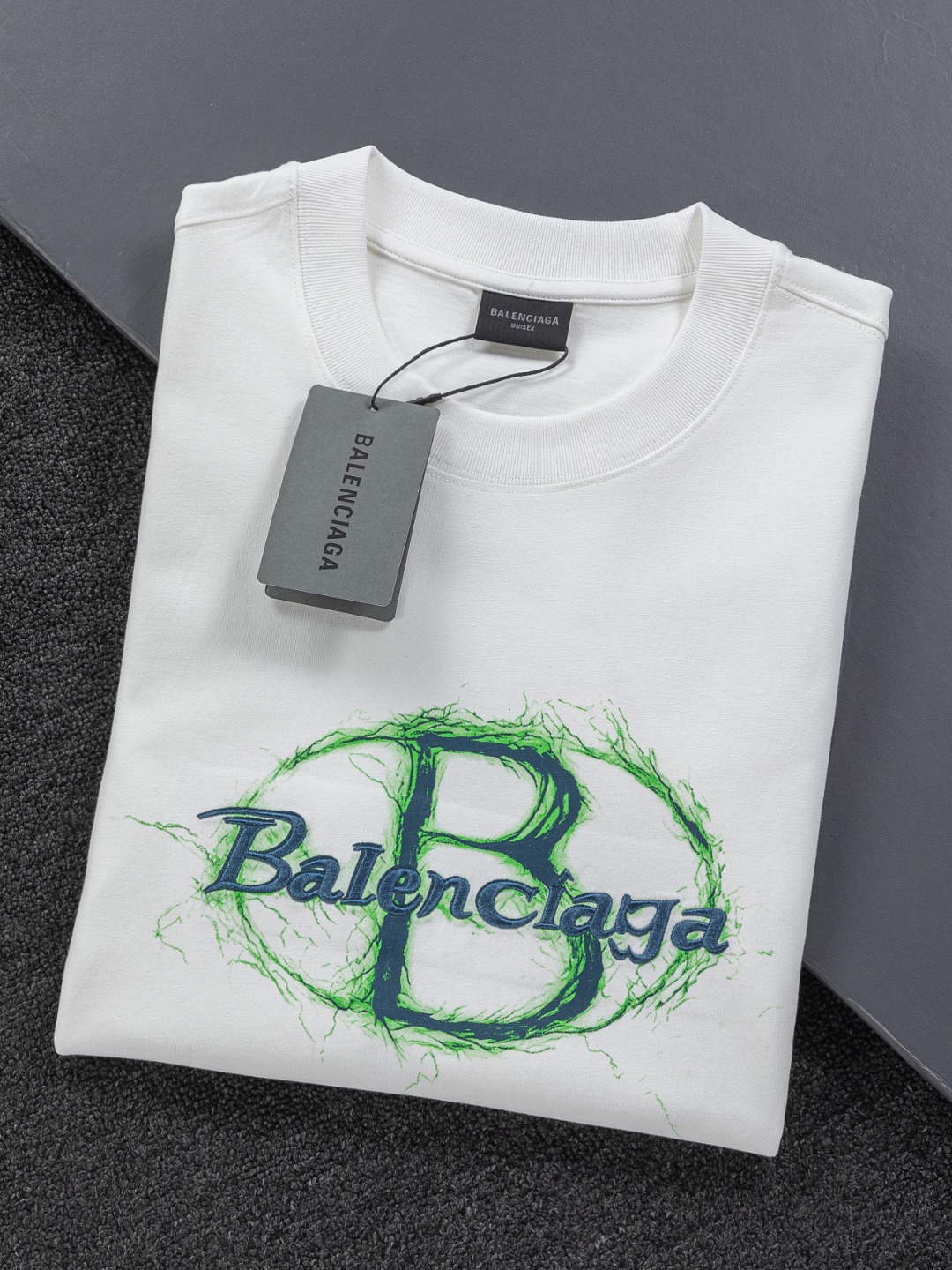 Balenciaga 高仿閃電B字母印花短袖T恤 潮流寬鬆男女同款| 13 Balenciaga 高仿閃電B字母印花短袖T恤 潮流寬鬆男女同款
